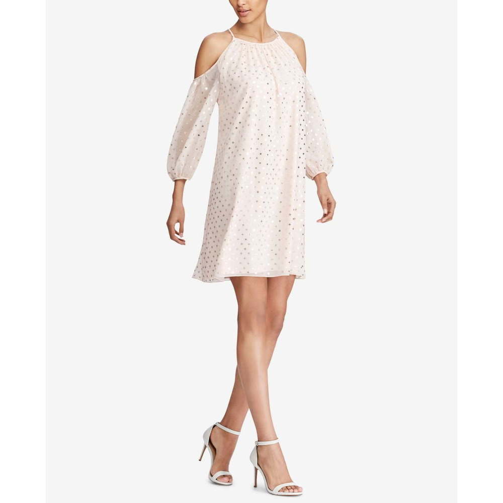 American Living Womens Cold Shoulder Georgette Dress,2